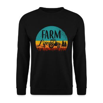 Landwirt Bäuerin - Unisex Pullover - Schwarz - Vorne - Alina (178cm) & Michal (187cm)