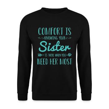 Sister Sisters - Unisex Sweatshirt - black - Front - Alina (178cm) & Michal (187cm)