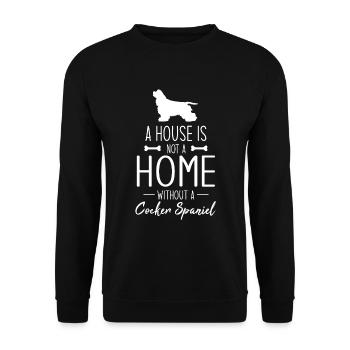 Cocker Spaniel - Unisex Sweatshirt - black - Front - Alina (178cm) & Michal (187cm)