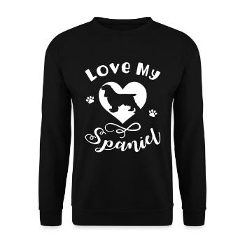 Cocker Spaniel - Sweat-shirt Unisexe - noir - Devant - Alina (178cm) & Michal (187cm)