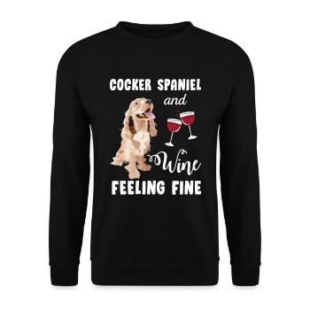 Cocker Spaniel - Unisex Sweatshirt - black - Front - Alina (178cm) & Michal (187cm)