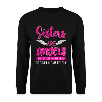 Sister Sisters - Unisex Sweatshirt - black - Front - Alina (178cm) & Michal (187cm)