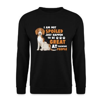 beagle - Sweat-shirt Unisexe - noir - Devant - Alina (178cm) & Michal (187cm)