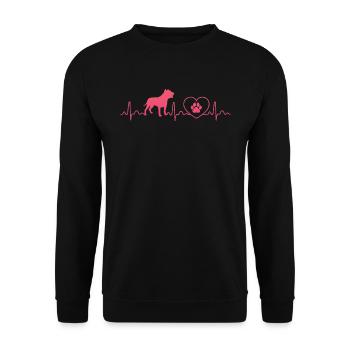 AmericanBulldog - Sweat-shirt Unisexe - noir - Devant - Alina (178cm) & Michal (187cm)