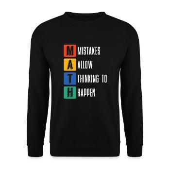 Mathematik Naturwissenschaft Nerd Geschenk Mathe - Unisex Pullover - Schwarz - Vorne - Alina (178cm) & Michal (187cm)