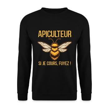 Apiculteur Humour Cadeau Abeille Drôle Apiculture - Sweat-shirt Unisexe - noir - Devant - Alina (178cm) & Michal (187cm)