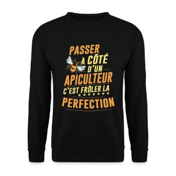 Apiculteur Parfait Idée Cadeau Abeille Homme - Sweat-shirt Unisexe - noir - Devant - Alina (178cm) & Michal (187cm)