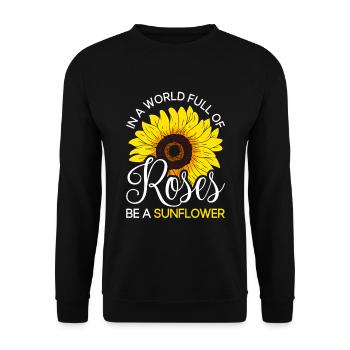 Sunflower - Unisex Sweatshirt - black - Front - Alina (178cm) & Michal (187cm)