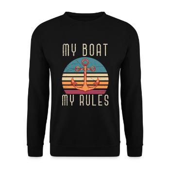 Skipper de marin - Sweat-shirt Unisexe - noir - Devant - Alina (178cm) & Michal (187cm)