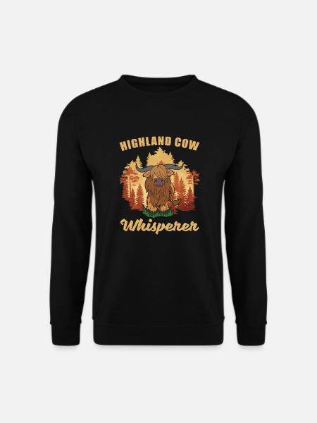 Farmer Bauer Geschenk Schottisches Hochlandrind - Unisex Pullover - Schwarz