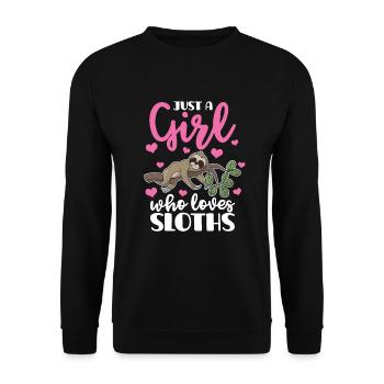 Paresseux animal amoureux cadeau fille paresseux - Sweat-shirt Unisexe - noir - Devant - Alina (178cm) & Michal (187cm)