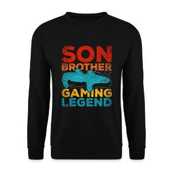 Gaming - Unisex Pullover - Schwarz - Vorne - Alina (178cm) & Michal (187cm)