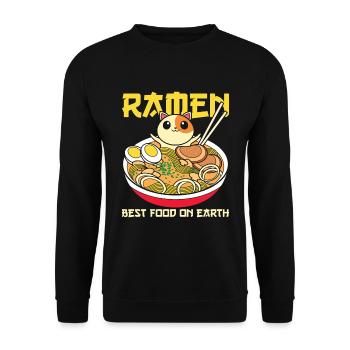 Anime Japon Kawaii cadeau Ramen - Sweat-shirt Unisexe - noir - Devant - Alina (178cm) & Michal (187cm)