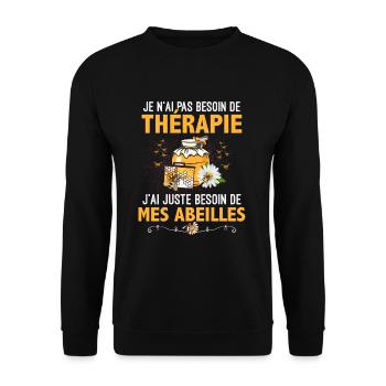 Abeille Besoin De Mes Abeilles Humour Apiculteur - Sweat-shirt Unisexe - noir - Devant - Alina (178cm) & Michal (187cm)