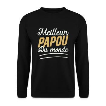 Der Vatertag der Welt - Unisex Pullover - Schwarz - Vorne - Alina (178cm) & Michal (187cm)