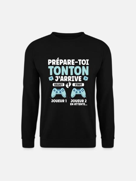 Futur Tonton Gamer Cadeau Annonce Grossesse - Sweat-shirt Unisexe - noir
