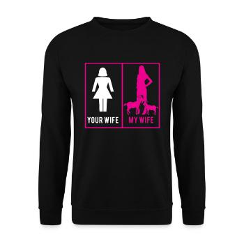 Ma femme - Goat Lovers - Sweat-shirt Unisexe - noir - Devant - Alina (178cm) & Michal (187cm)