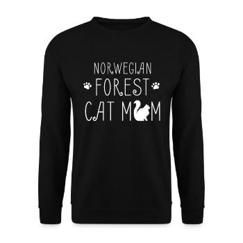 Norwegian Forest Cat Mama, Mam - Funny Cat - Unisex Sweatshirt - black - Front - Alina (178cm) & Michal (187cm)