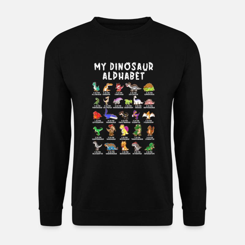 Dinosaurs Alphabet Learn Primer Gift - Unisex Sweatshirt - black