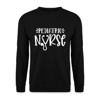 Nurse Gift idea - Pediatric Nurse Funny Shirt - Unisex Sweatshirt - black - Front - Alina (178cm) & Michal (187cm)