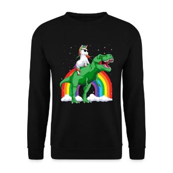 Licorne T Rex Cadeau Dinosaure Garçon Fille - Sweat-shirt Unisexe - noir - Devant - Alina (178cm) & Michal (187cm)