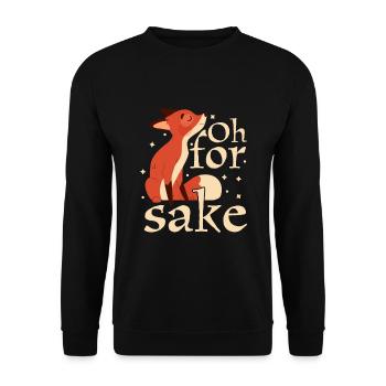 Oh For Fox Sake Humour Blague - Sweat-shirt Unisexe - noir - Devant - Alina (178cm) & Michal (187cm)