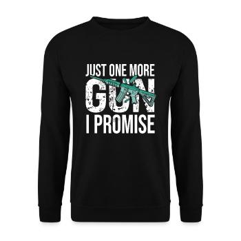 Just One More Gun i Promise Pro Gun Owners - Unisex Sweatshirt - black - Front - Alina (178cm) & Michal (187cm)