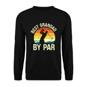 Golf Best Grandad By Par Funny Golfing - Unisex Sweatshirt - black - Front - Alina (178cm) & Michal (187cm)