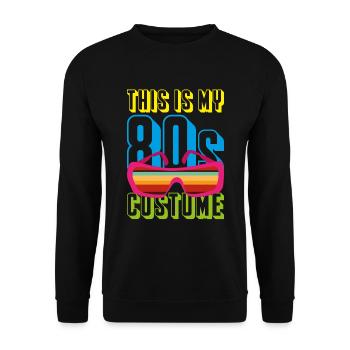 Costume Party Eighties Motto Retro 80s - Unisex Sweatshirt - black - Front - Alina (178cm) & Michal (187cm)