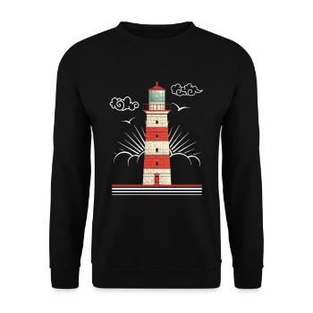 Leuchtturm - Unisex Pullover - Schwarz - Vorne - Alina (178cm) & Michal (187cm)