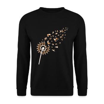 Aussie Dog Dandelion Australian Shepherd - Unisex Sweatshirt - black - Front - Alina (178cm) & Michal (187cm)