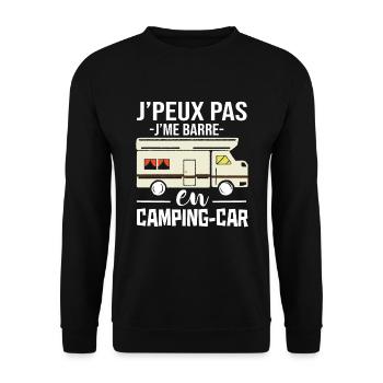 I can not jme bar in camper car humor camper - Unisex Sweatshirt - black - Front - Alina (178cm) & Michal (187cm)