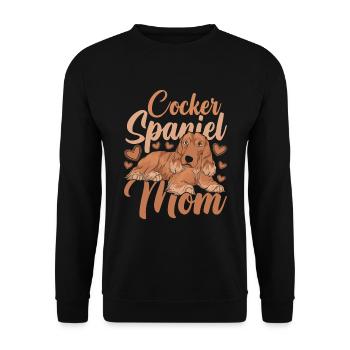 Fête des Mères Chien Idée Cadeau Cocker Épagneul - Sweat-shirt Unisexe - noir - Devant - Alina (178cm) & Michal (187cm)