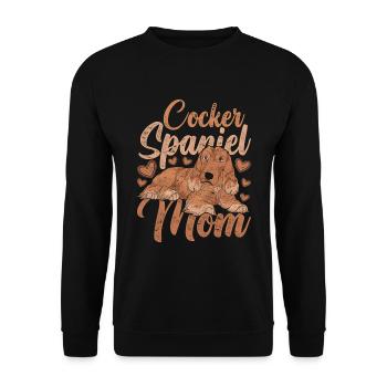 Cocker Épagneul Mama Chien Cadeau Cocker Épagneul - Sweat-shirt Unisexe - noir - Devant - Alina (178cm) & Michal (187cm)