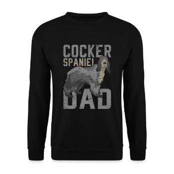 Cocker Épagneul Papa Chien Cadeau Cocker Épagneul - Sweat-shirt Unisexe - noir - Devant - Alina (178cm) & Michal (187cm)