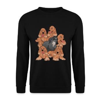 Chien Cadeau Chien Motif Cocker Épagneul - Sweat-shirt Unisexe - noir - Devant - Alina (178cm) & Michal (187cm)