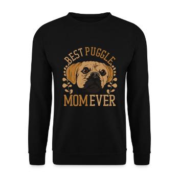 Amoureux des chiens Cadeau de fête des mères Chien Puggle - Sweat-shirt Unisexe - noir - Devant - Alina (178cm) & Michal (187cm)