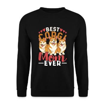 Amoureux des chiens Cadeau de fête des mères Chien Mama Corgi - Sweat-shirt Unisexe - noir - Devant - Alina (178cm) & Michal (187cm)