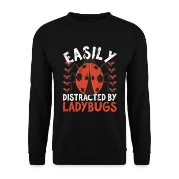 Les amoureux des animaux offrent une coccinelle aux insectes - Sweat-shirt Unisexe - noir - Devant - Alina (178cm) & Michal (187cm)
