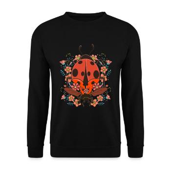 Nature Insect Cadeau Vintage Coccinelle - Sweat-shirt Unisexe - noir - Devant - Alina (178cm) & Michal (187cm)