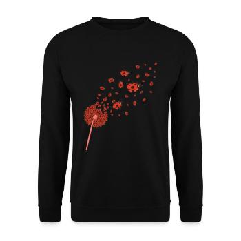 Coccinelle Pusteflower Idée cadeau Coccinelle - Sweat-shirt Unisexe - noir - Devant - Alina (178cm) & Michal (187cm)