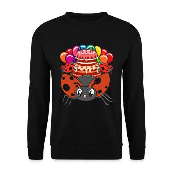 Insecte Anniversaire Idée Cadeau Coccinelle - Sweat-shirt Unisexe - noir - Devant - Alina (178cm) & Michal (187cm)