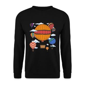 Ballon - Sweat-shirt Unisexe - noir - Devant - Alina (178cm) & Michal (187cm)