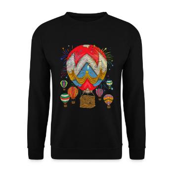 Ballon - Sweat-shirt Unisexe - noir - Devant - Alina (178cm) & Michal (187cm)
