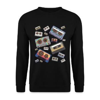 Cassette - Sweat-shirt Unisexe - noir - Devant - Alina (178cm) & Michal (187cm)
