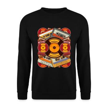 Retro Eighties Gift Cassette de musique des années 80 - Sweat-shirt Unisexe - noir - Devant - Alina (178cm) & Michal (187cm)