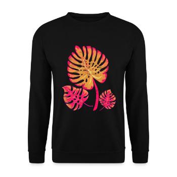 Monstera Deliciosa Cadeau végétal Monstera - Sweat-shirt Unisexe - noir - Devant - Alina (178cm) & Michal (187cm)