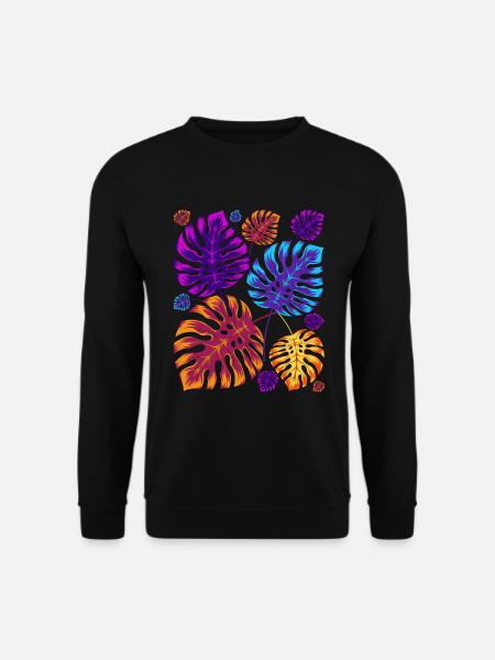 Zimmerpflanze Monstera Deliciosa Pflanze Monstera - Unisex Pullover - Schwarz