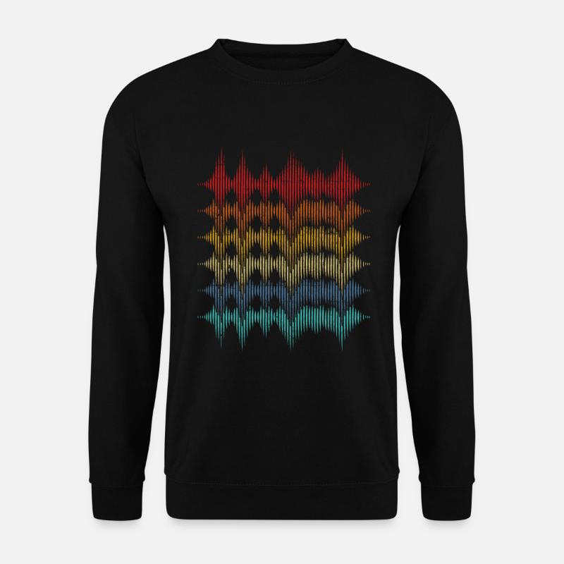 Retro Soundwave - Unisex Pullover - Schwarz