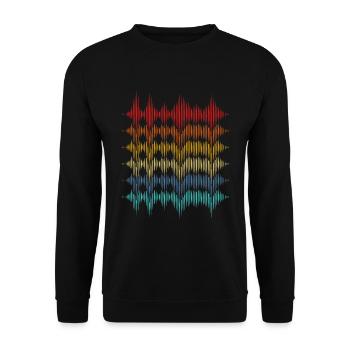 Retro Equalizer DJ Gift Music Soundwave - Unisex Sweatshirt - black - Front - Alina (178cm) & Michal (187cm)